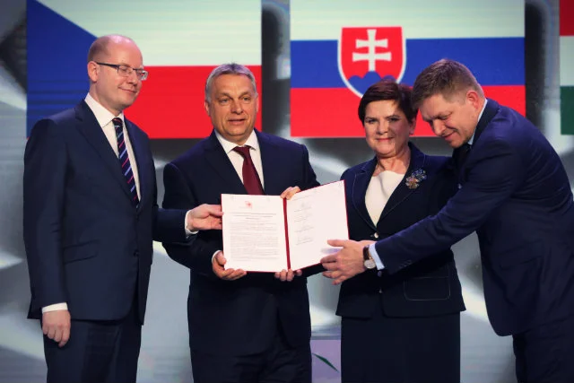 Na szczycie obecni byli premierzy Polski, Czech, Węgier i Słowacji