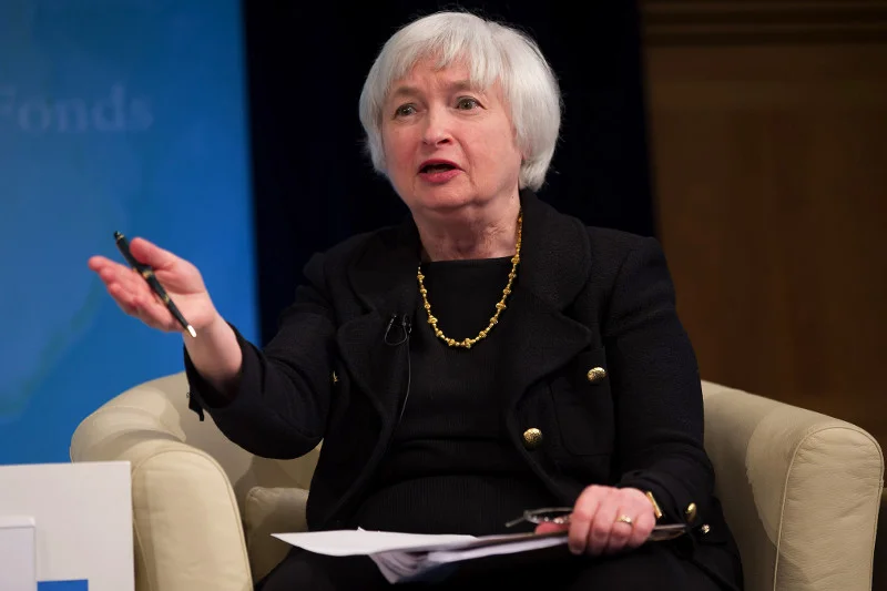 Janet Yellen to amerykańska ekonomistka, która od 1 lutego 2014 roku piastuje urząd Przewodniczącej Rady Gubernatorów Systemu Rezerwy Federalnej Stanów Zjednoczonych