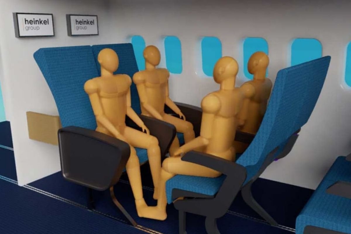 Według pomysłu firmy Heinkel pasażerowie mieliby siedzieć do siebie twarzami.