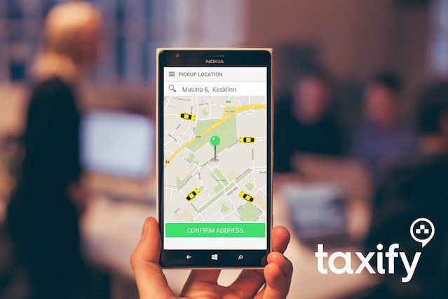 Interfejs Taxify nie różni się zbytnio od konkurencji.