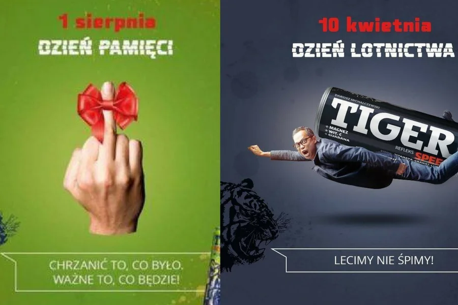 Kontrowersyjne "kreacje" dla marki Tiger.