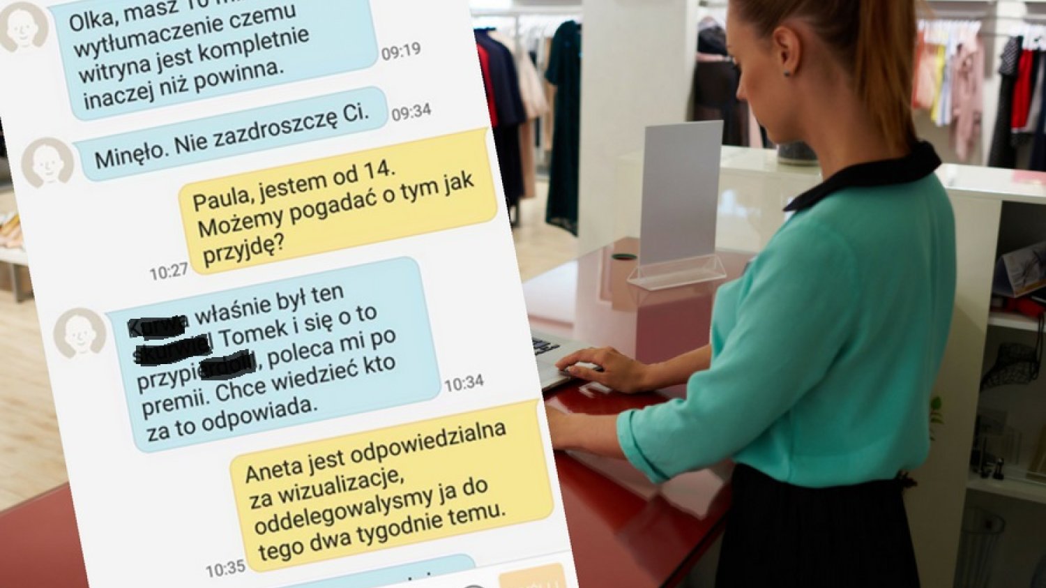 Korespondencja między szefową a jej zastępczynia może z powodzeniem ilustrować patologie polskiego rynku pracy.