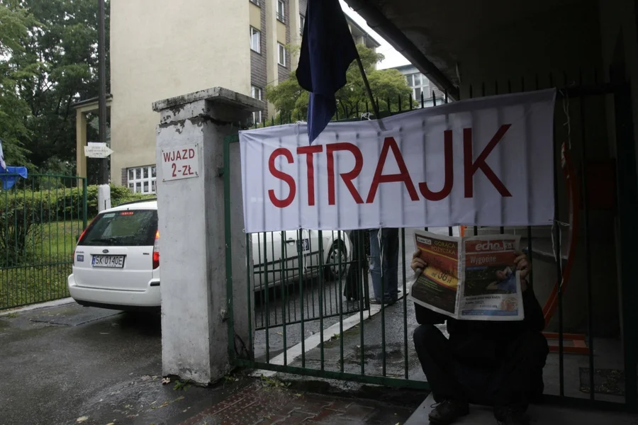 Strajk pielęgniarek w Katowicach.