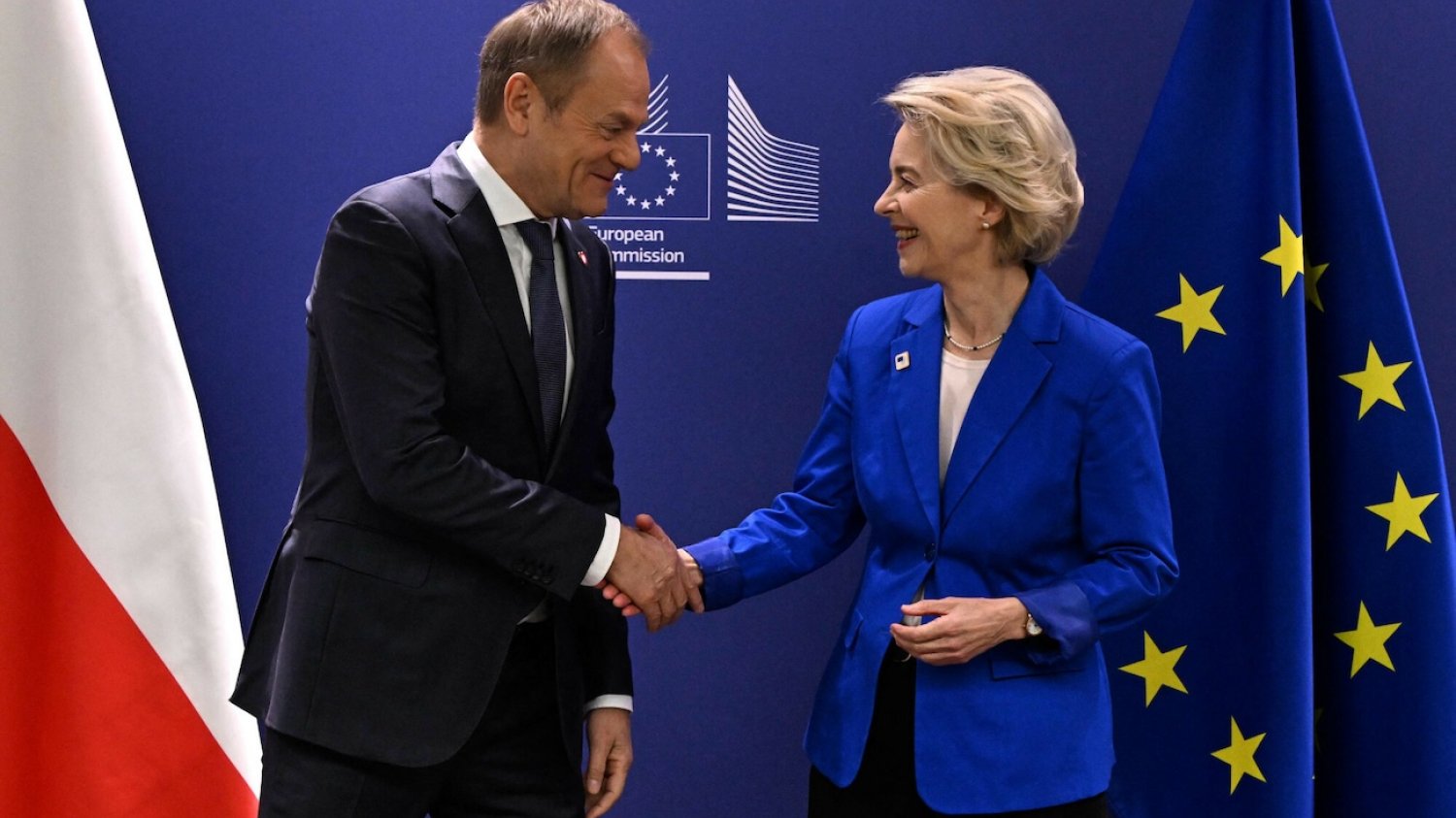 Donald Tusk na spotkaniu z Ursulą von der Leyen.