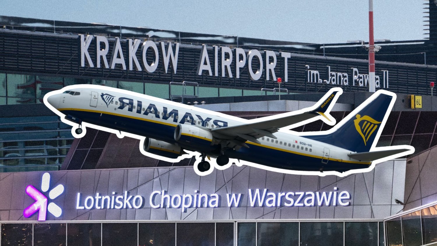Ryanair gra va banque w Warszawie i Krakowie. Rekordowe inwestycje i dominacja w chmurach. Lotnisko Kraków Balice, Port lotniczy Chopina w Warszawie, samolot Ryanair.