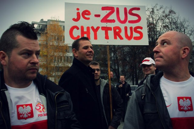 Protest małych i średnich przedsiębiorców przeciwko ZUS.