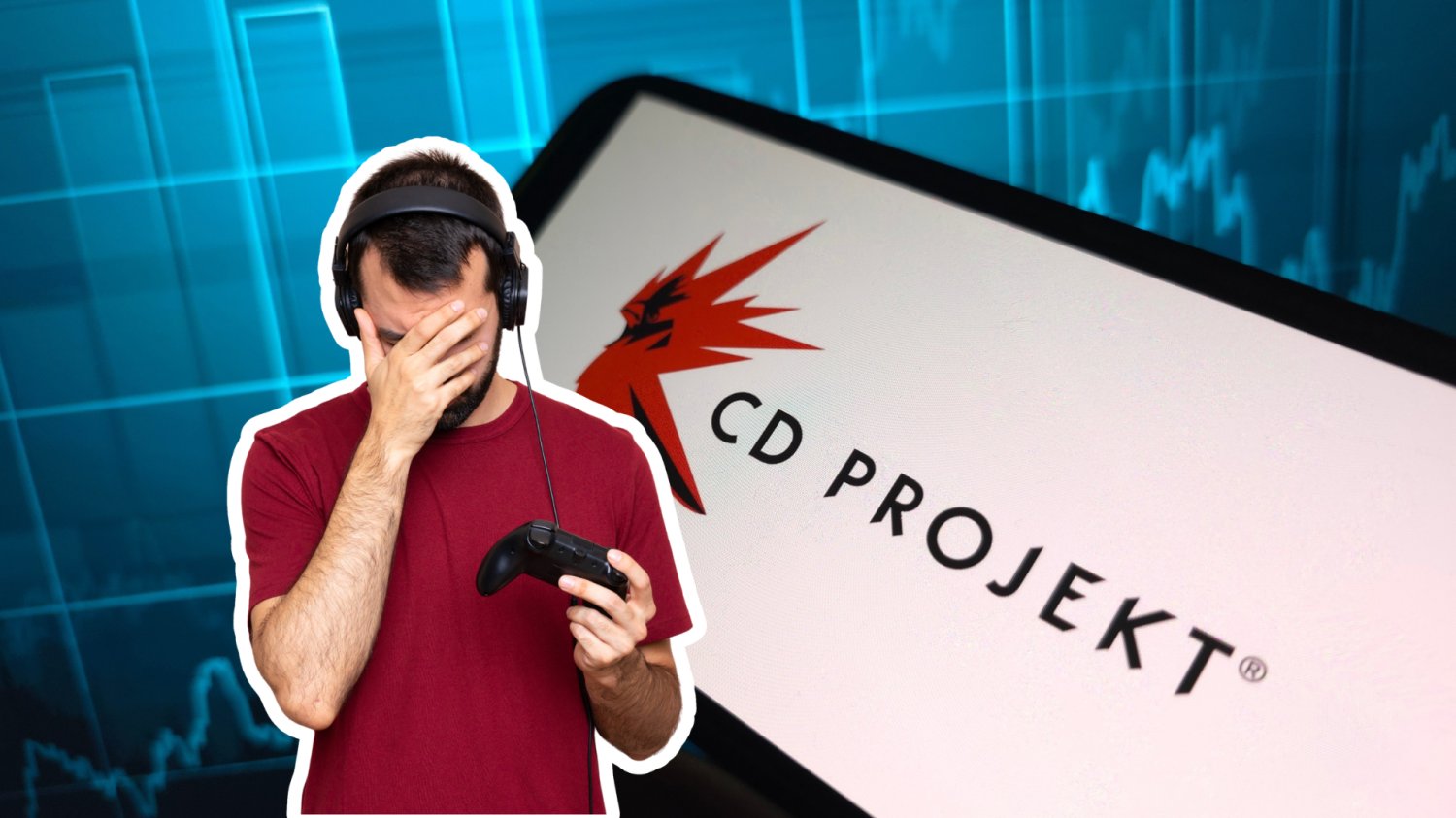 CD Projekt rozczarował graczy. Inwestorzy dadzą firmie drugą szansę, ale dopiero za parę dni Logo CD projekt i smutny gracz