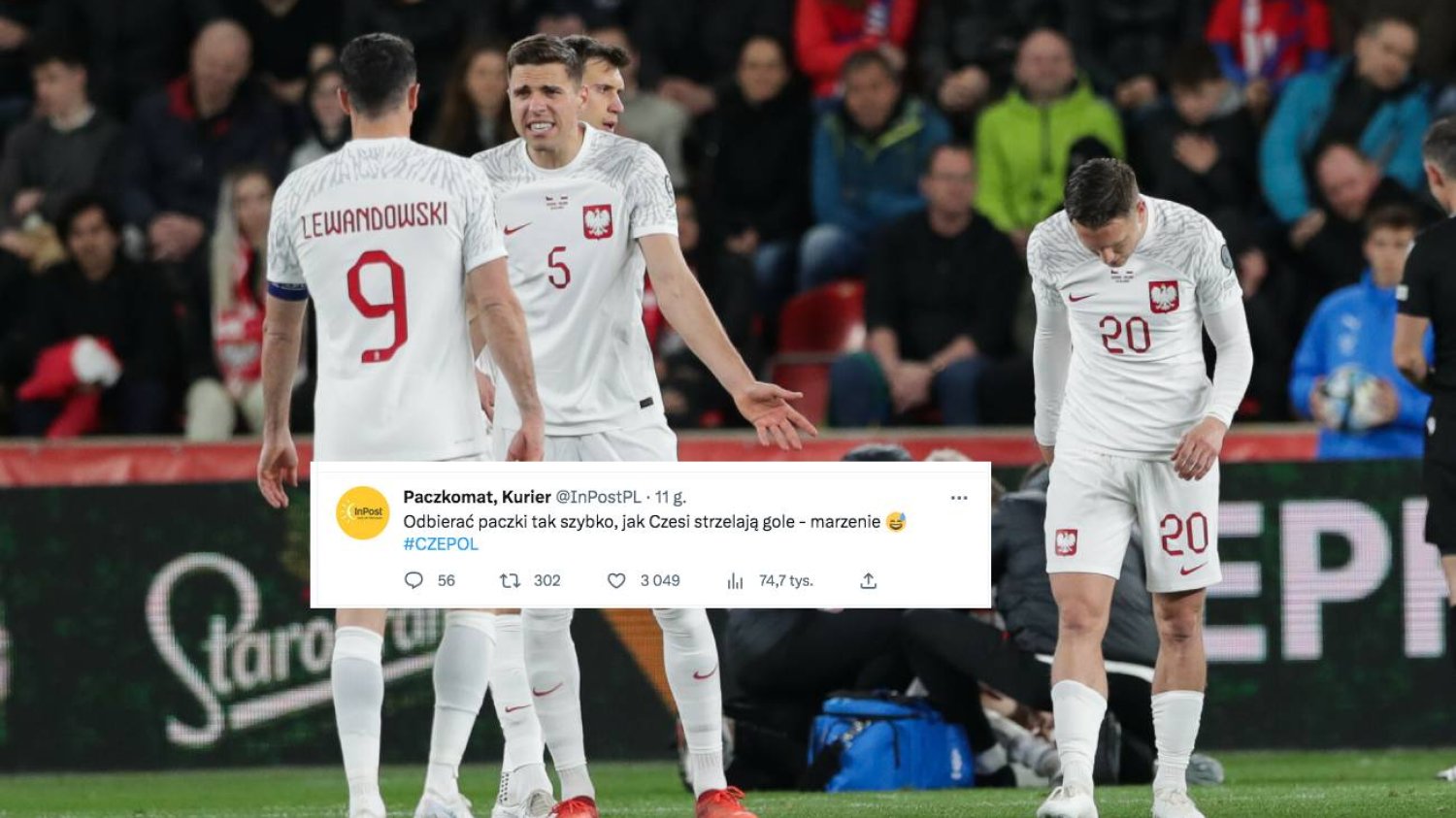 Czechy - Polska 3:1. Nawet sponsor zakpił z wyniku.