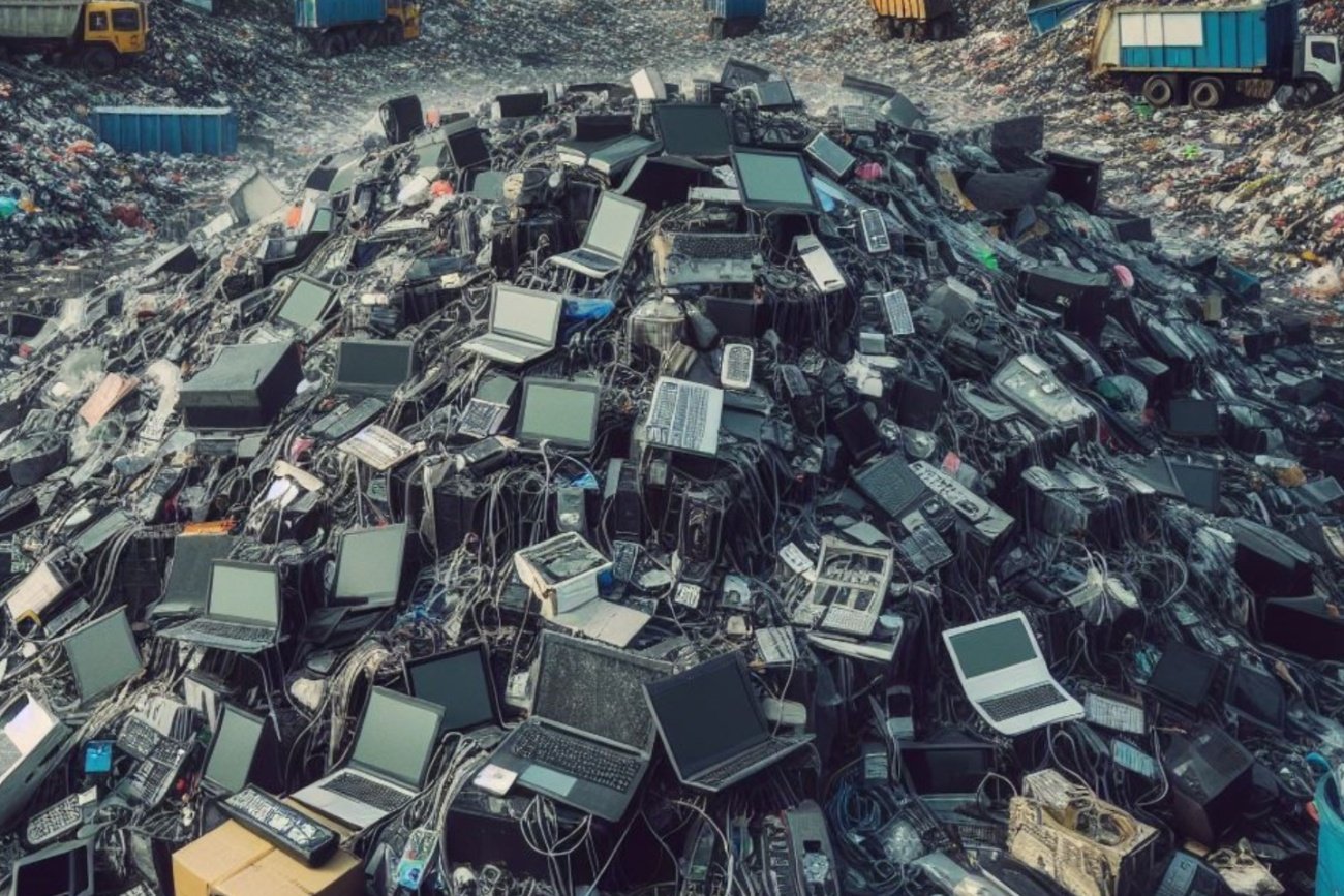 Laptopy na śmietniku.