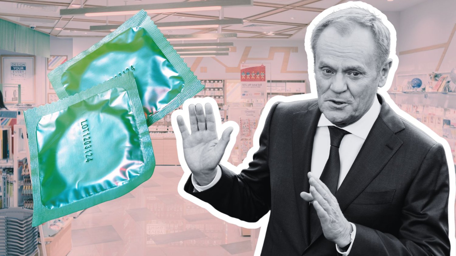 Kupił prezerwatywy na fakturę dla Tuska. Boki zrywać? To nie żart, to przestępstwo premier Donald Tusk i prezerwatywy