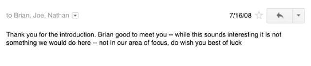 E-mail od jednego z inwestorów