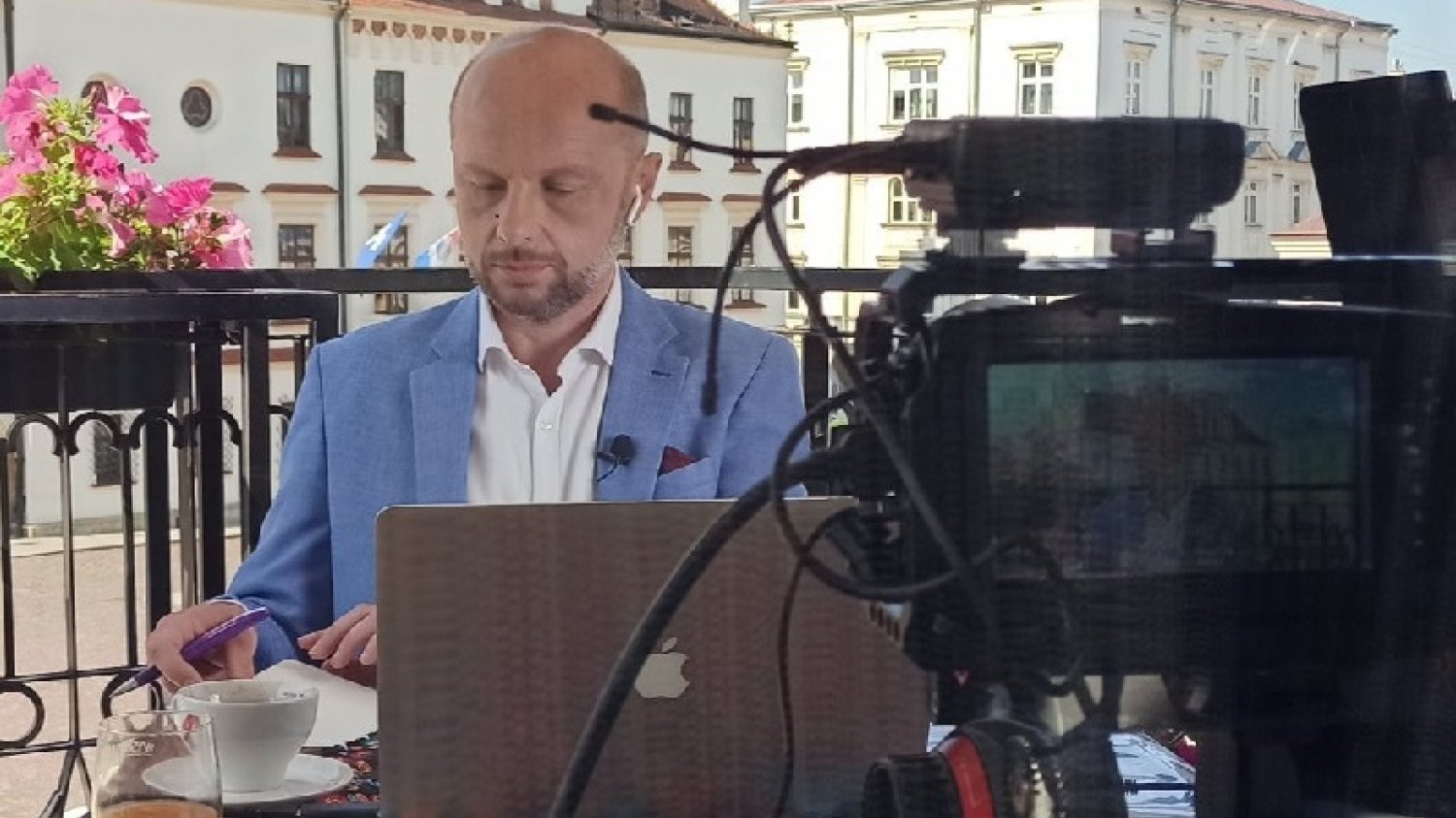Konrad Fijołek w czasie kampanii