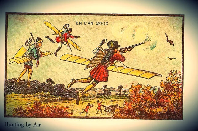 W 1899 roku tak wyobrażano sobie polowanie końca XX wieku.