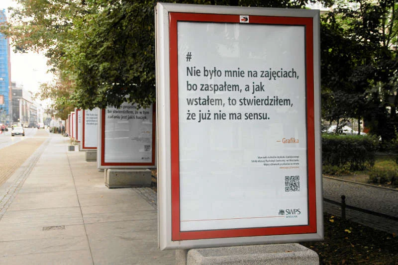 Jednak z akcji promocyjnych SWPS - "wymówki" studentów