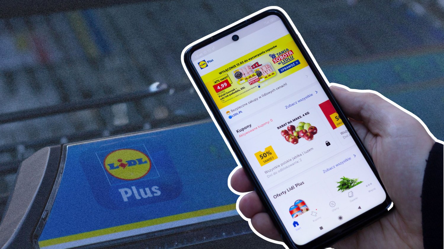 Aplikacja sieci sklepów Lidl: Lidl Plus.