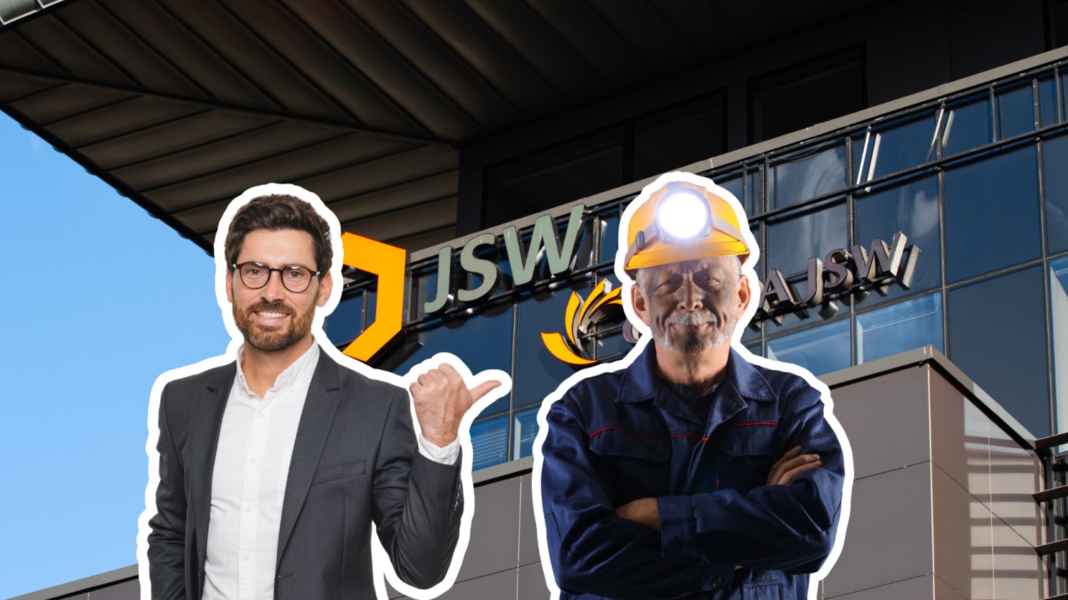 Budynek JSW, górnik i inwestor