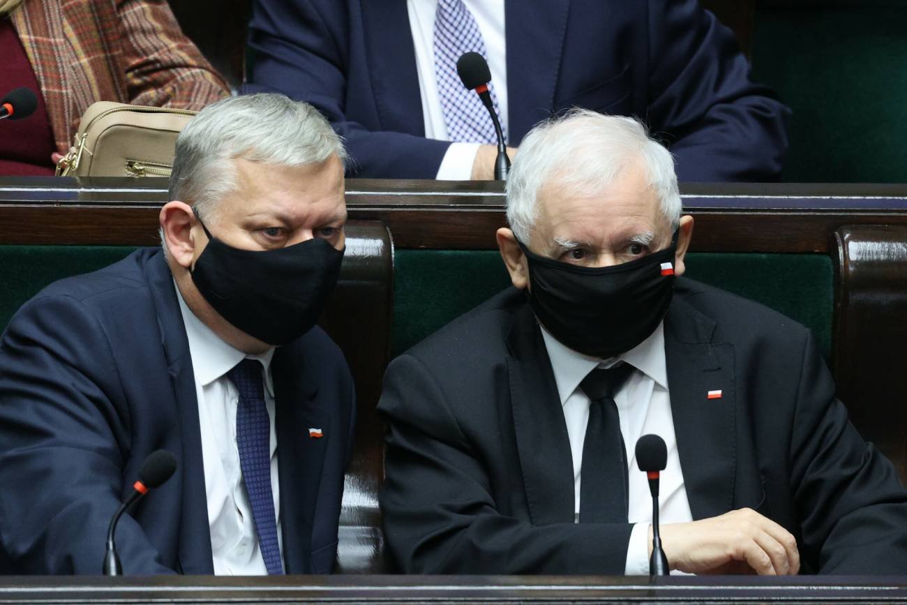 Posiedzenie Sejmu: Marek Suski, Jarosław Kaczynski