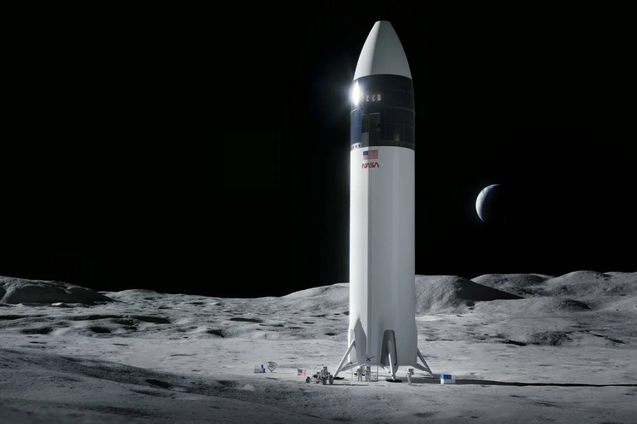 Wizualizacja lądownika, który miał dostarczyć ludzi na Księżyc. NASA go nie dostanie na czas.