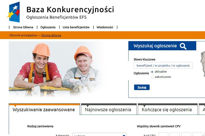Ruszyła Baza Konkurencyjności dla beneficjentów POWER. Dla „lepszej przejrzystości” zamówień publicznych.