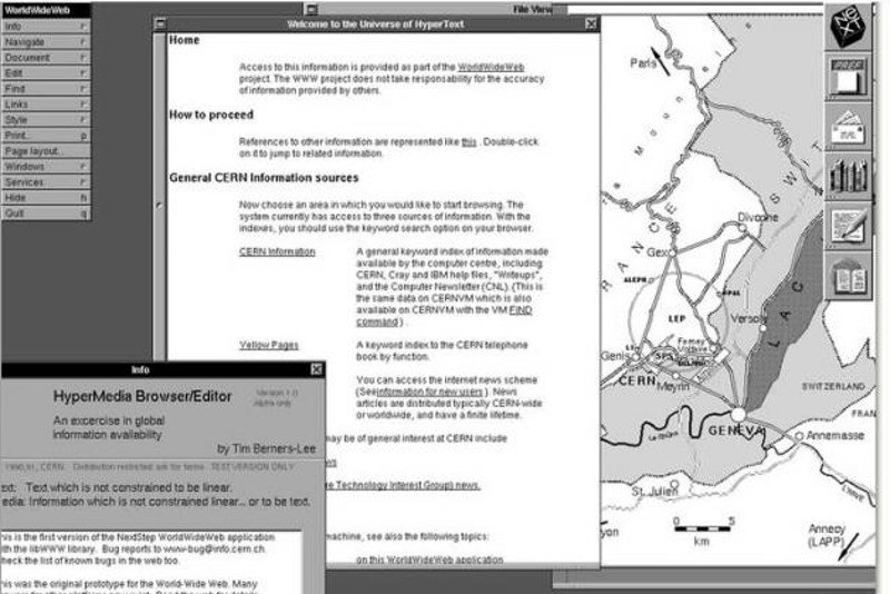 Tak wyglądała pierwsza strona internetowa stworzona w 1990 roku przez Tima Bernersa-Lee.
