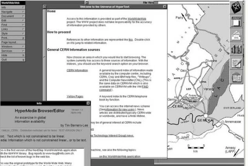 Tak wyglądała pierwsza strona internetowa stworzona w 1990 roku przez Tima Bernersa-Lee.