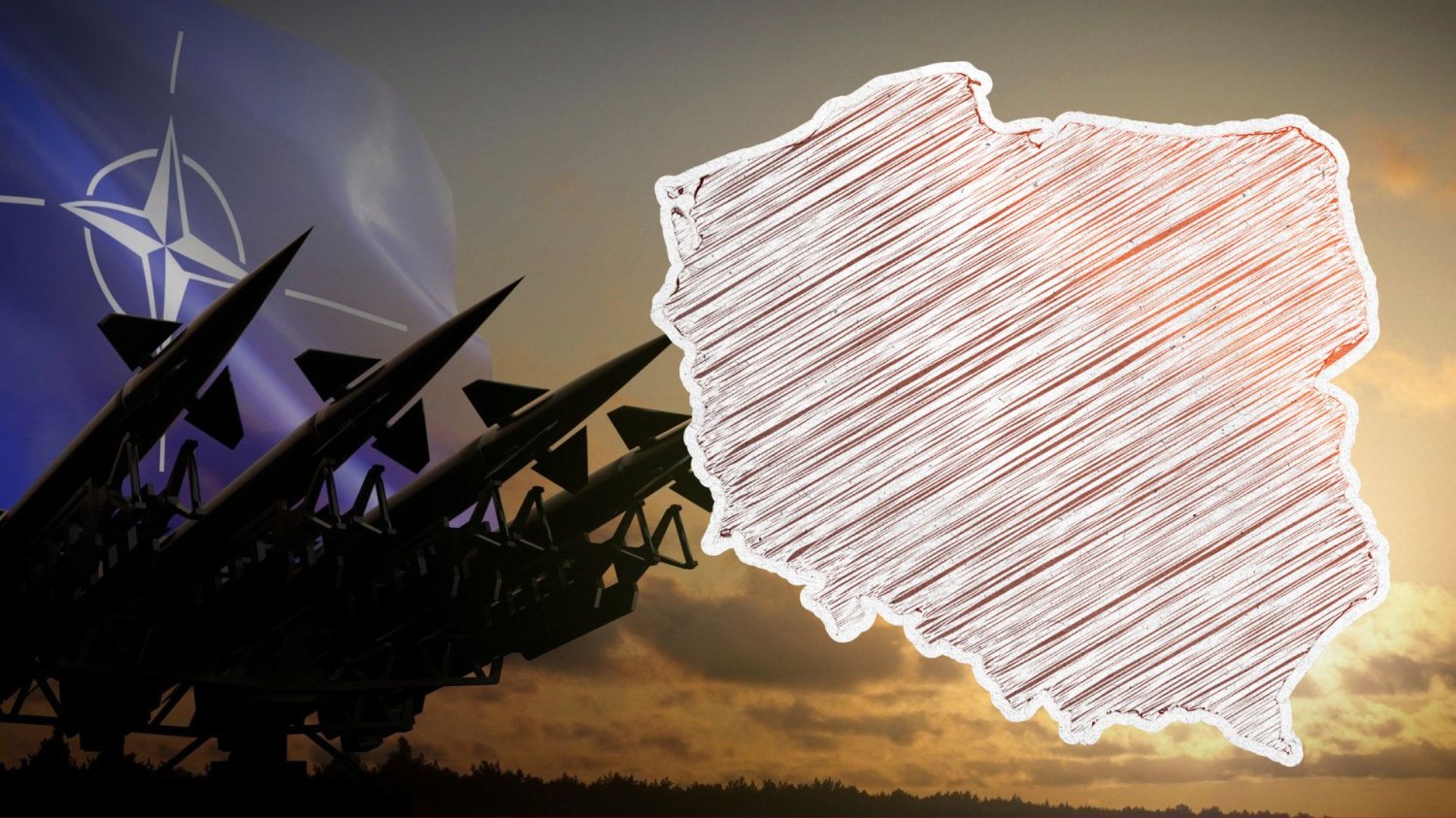 Polski ekspert krytykuje niemieckie elity. Mówi, jakich sąsiadów potrzebuje Polska Mapa Polski, flaga NATO i rakiety.