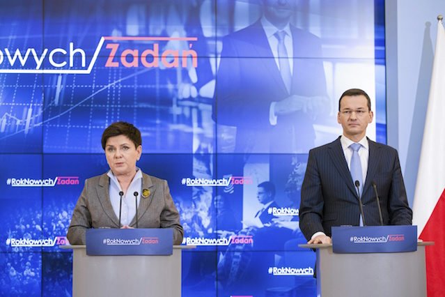 Premier Beata Szydło i wicepremier Mateusz Morawiecki.