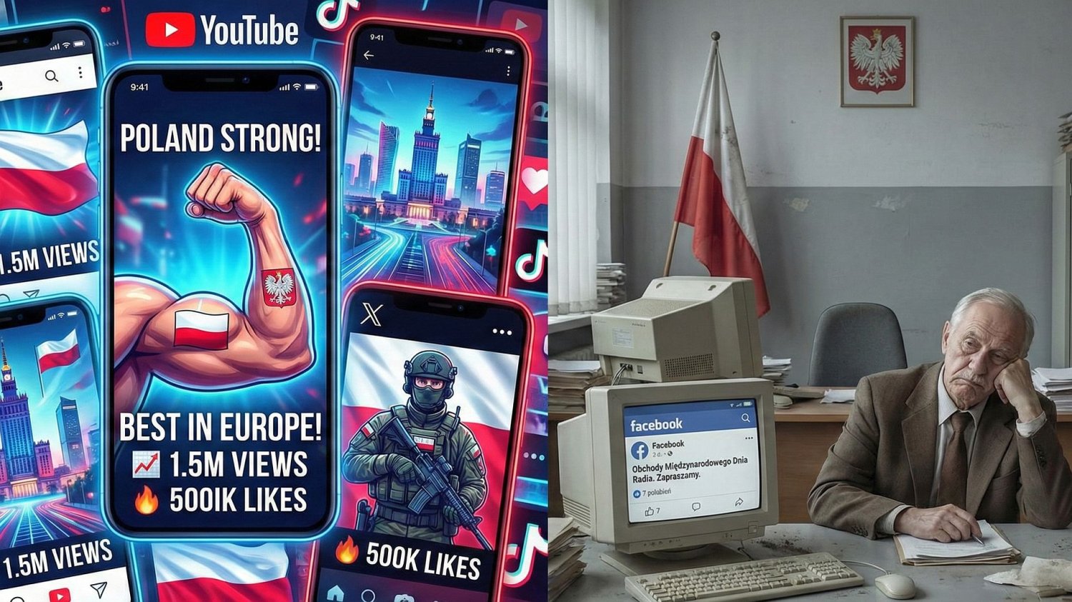Świat oszalał na punkcie Polski / grafika AI