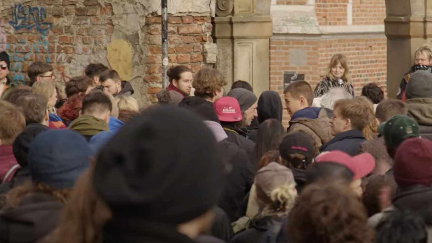 Protest mieszkańców na krakowskim Kazimierzu.