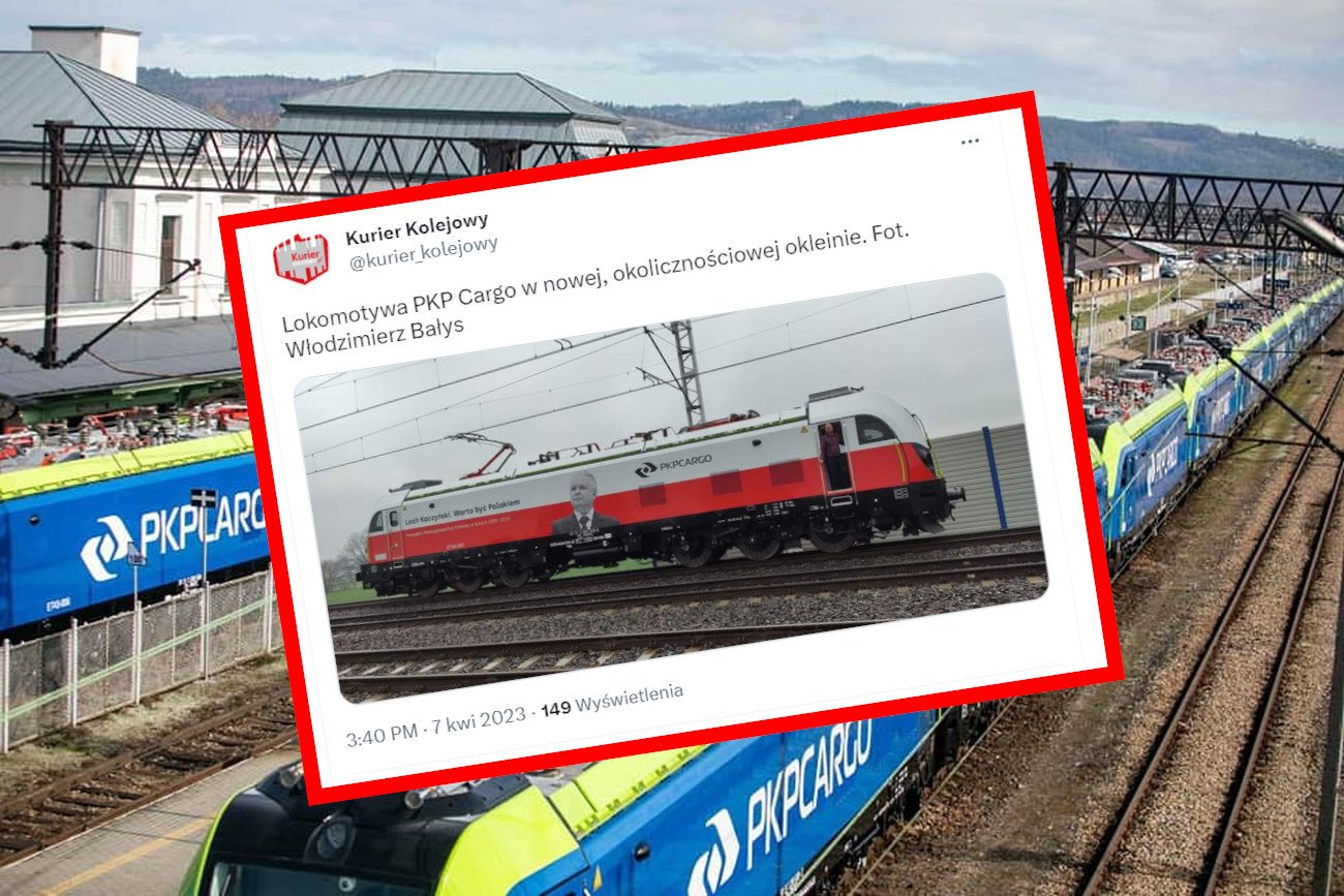 Zdjęcia nowej lokomotywy z Lechem Kaczyńskim podbijają internet.