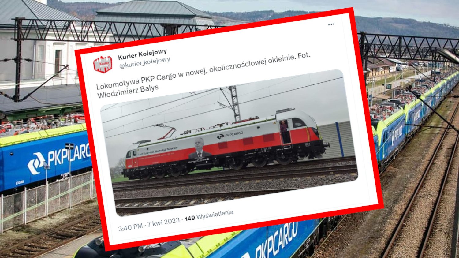 Zdjęcia nowej lokomotywy z Lechem Kaczyńskim podbijają internet.
