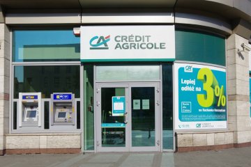 Witryna oddziału banku Credit Agricole