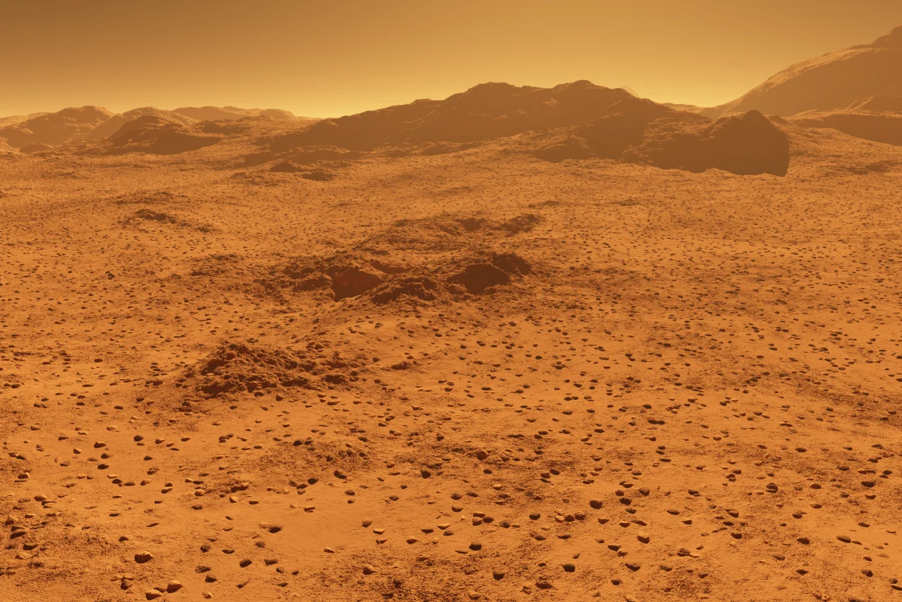 chropowata powierzchnia czerwonej planety Mars