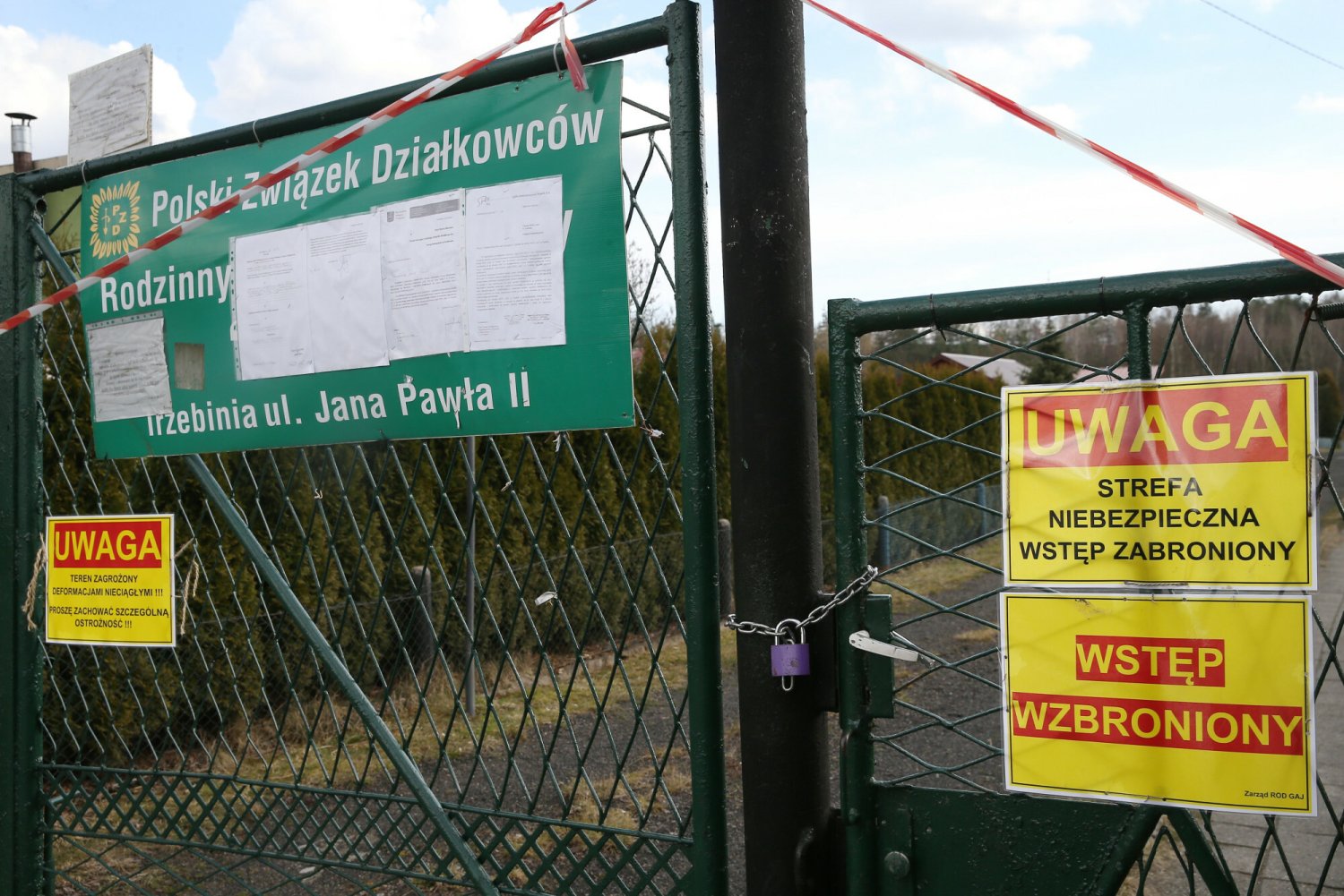 Likwidacja ogródków działkowych