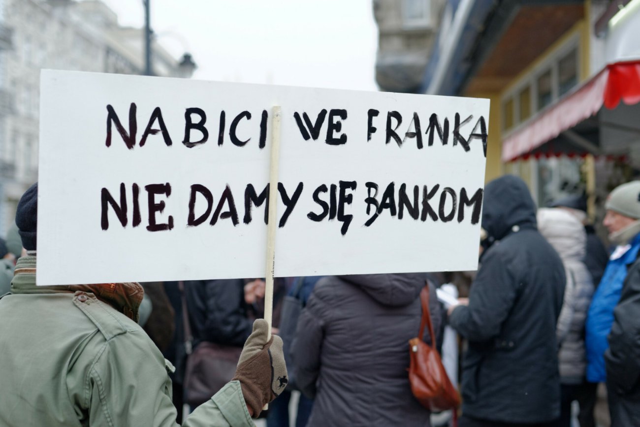Protest frankowiczów.