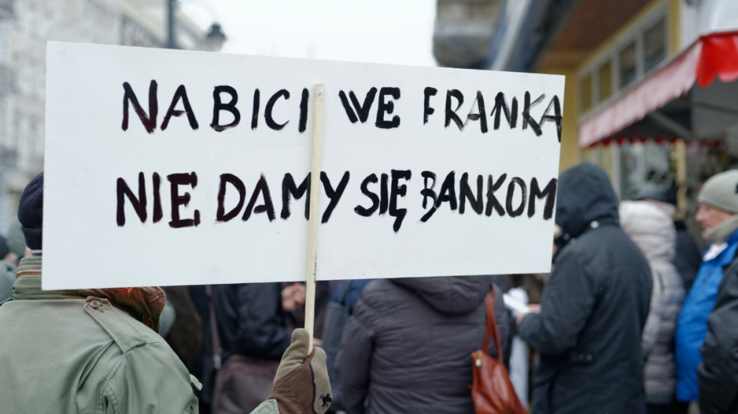 Protest frankowiczów.