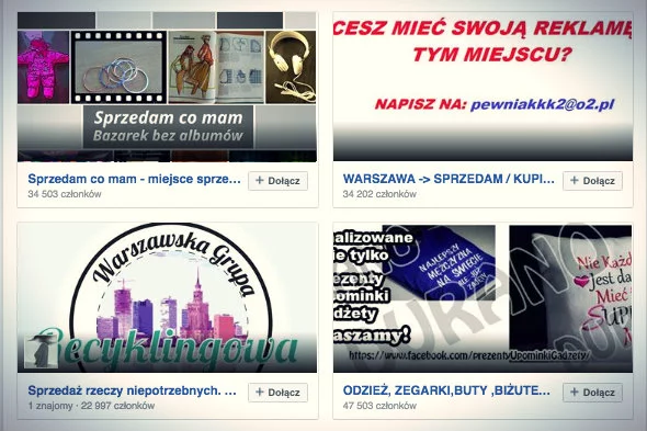 Grupy sprzedażowe potrafią liczyć nawet kilkadziesiąt tysięcy użytkowników