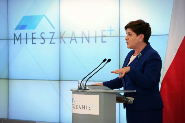 Beata Szydło podczas prezentacji programu Mieszkanie+