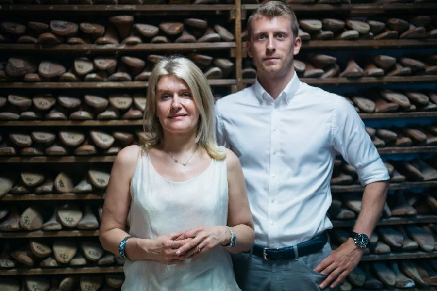 Monika Kielman i jej syn Jan - to już piąte pokolenia warszawskich szewców.