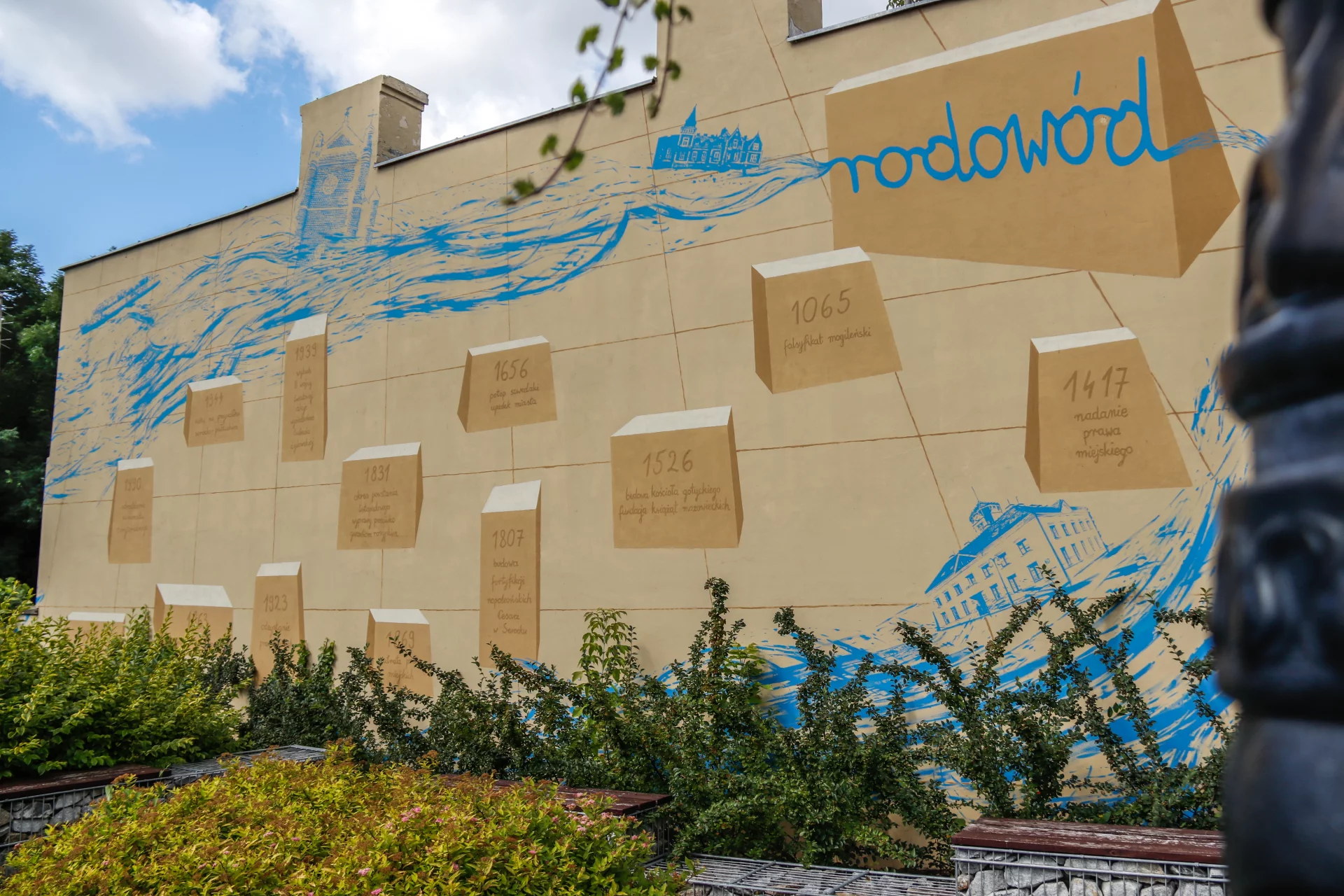 Mural poświęcony historii Serocka powstał przy ul. św. Wojciecha.