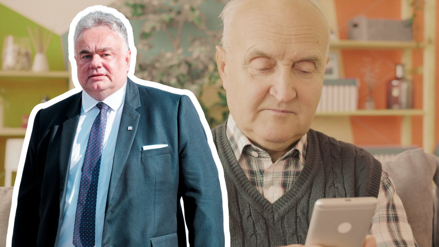 Rusza sieć Republika Mobile. Dzwonisz, surfujesz i płacisz Sakiewiczowi Tomasz Sakiewicz na tle mężczyzny z telefonem