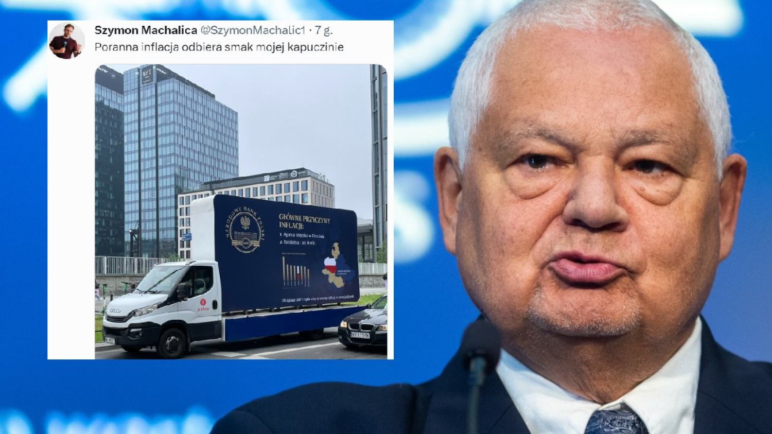 Adam Glapiński, furgonetka NBP.