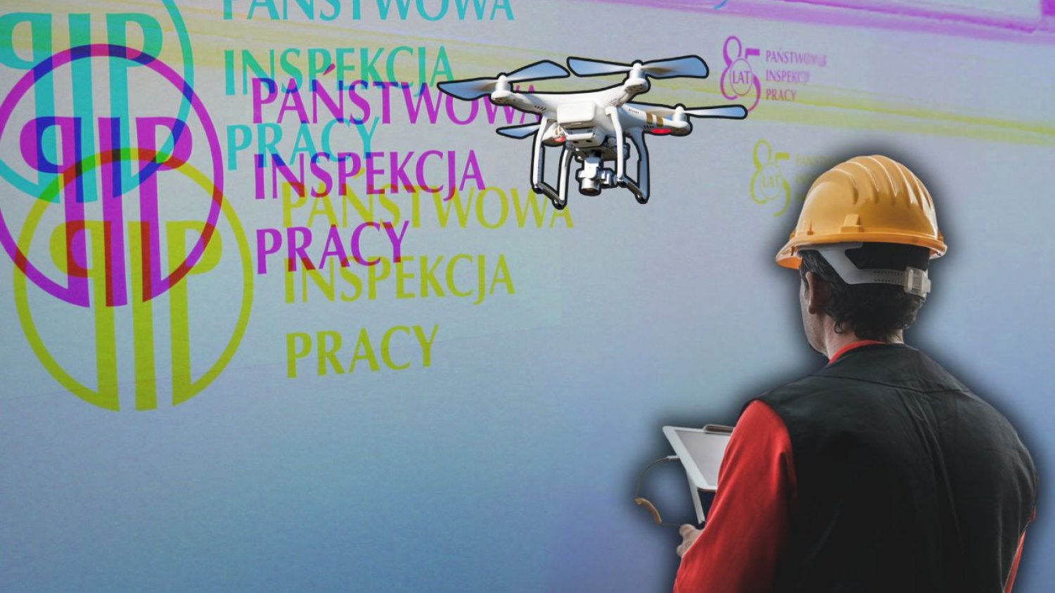 Obsługa drona na tle PIP.