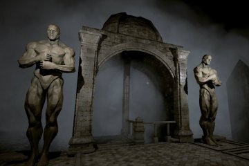 Monumentalne posągi to częsty element pojawiający się w "Inner Voices"