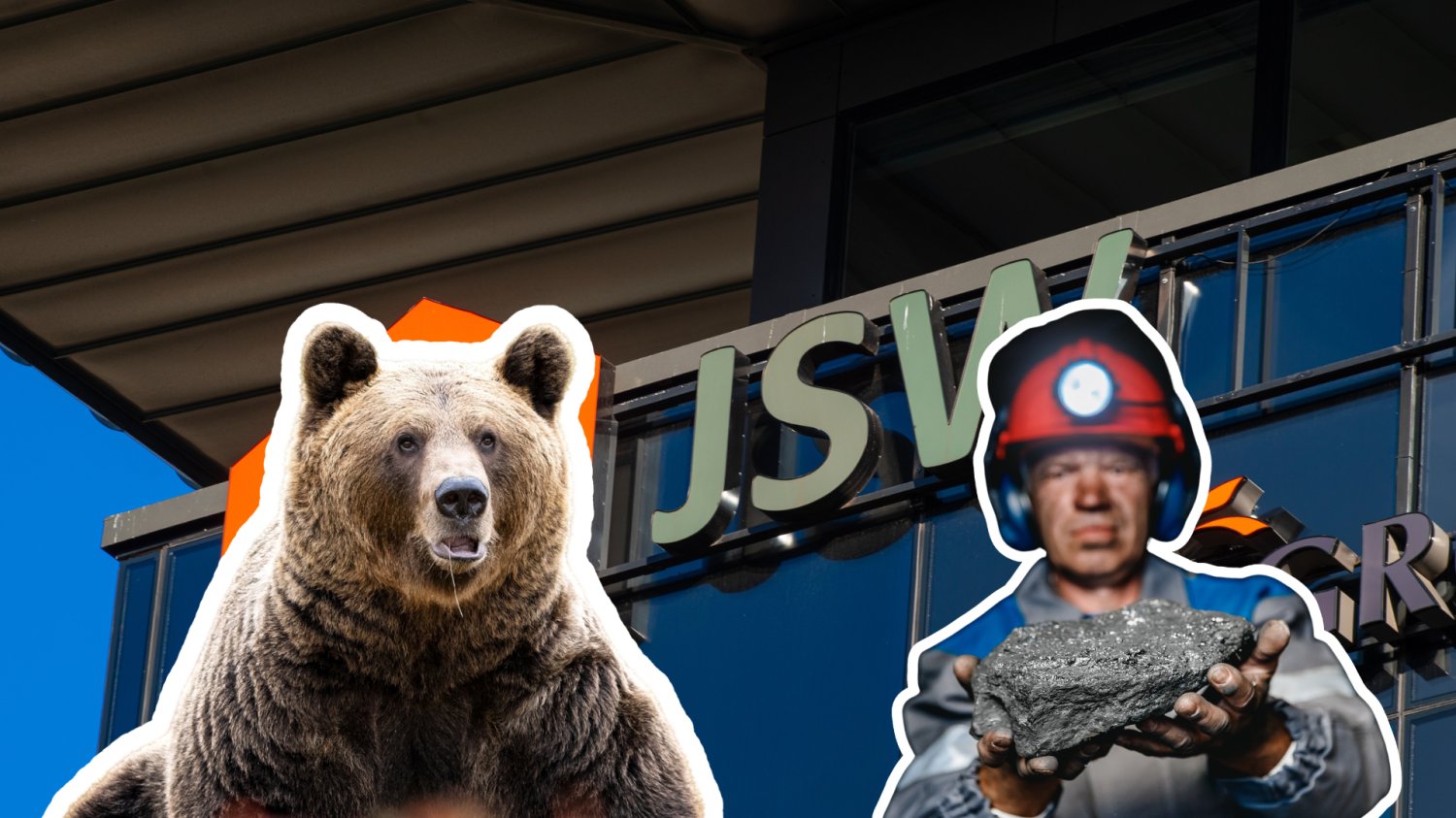 JSW uratowana przez senatorów. Niedźwiedzie szykowały się już na łatwą wyżerkę Biurkowiec JSW, górnik i niedźwiedź