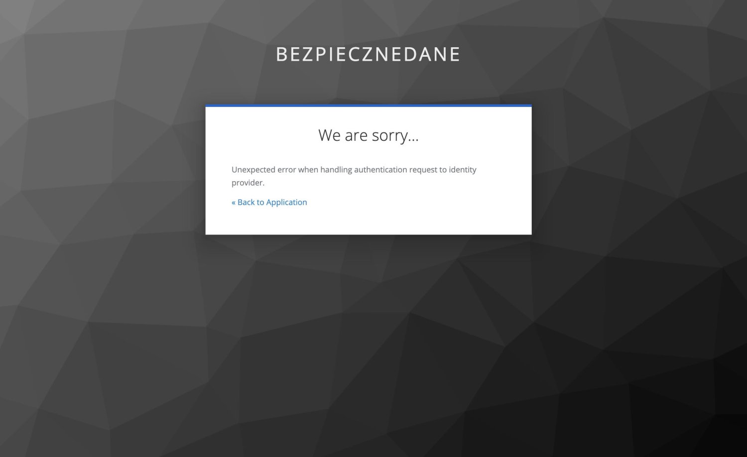 Ekran aplikacji rządowej.