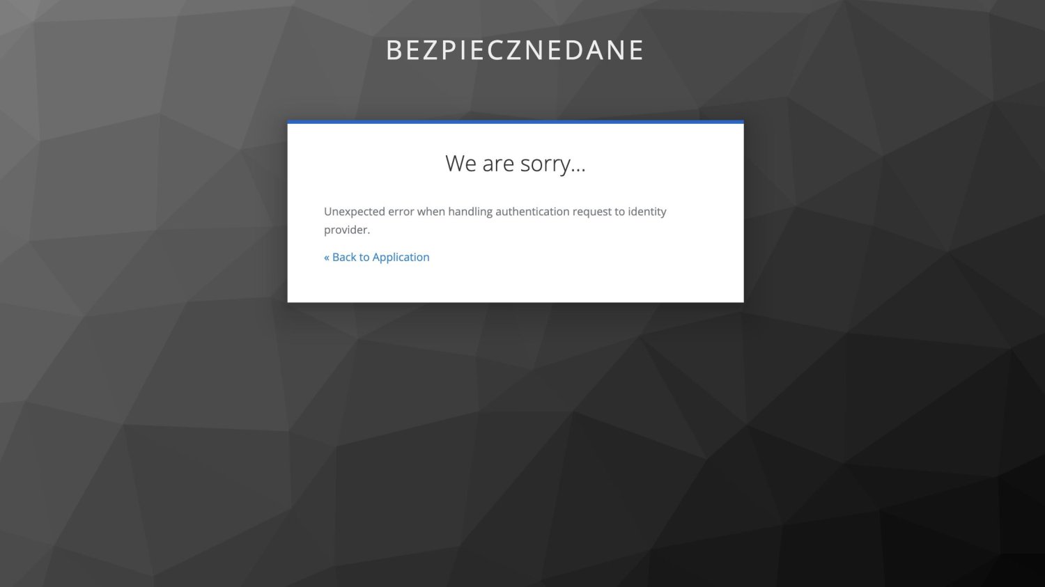 Ekran aplikacji rządowej.