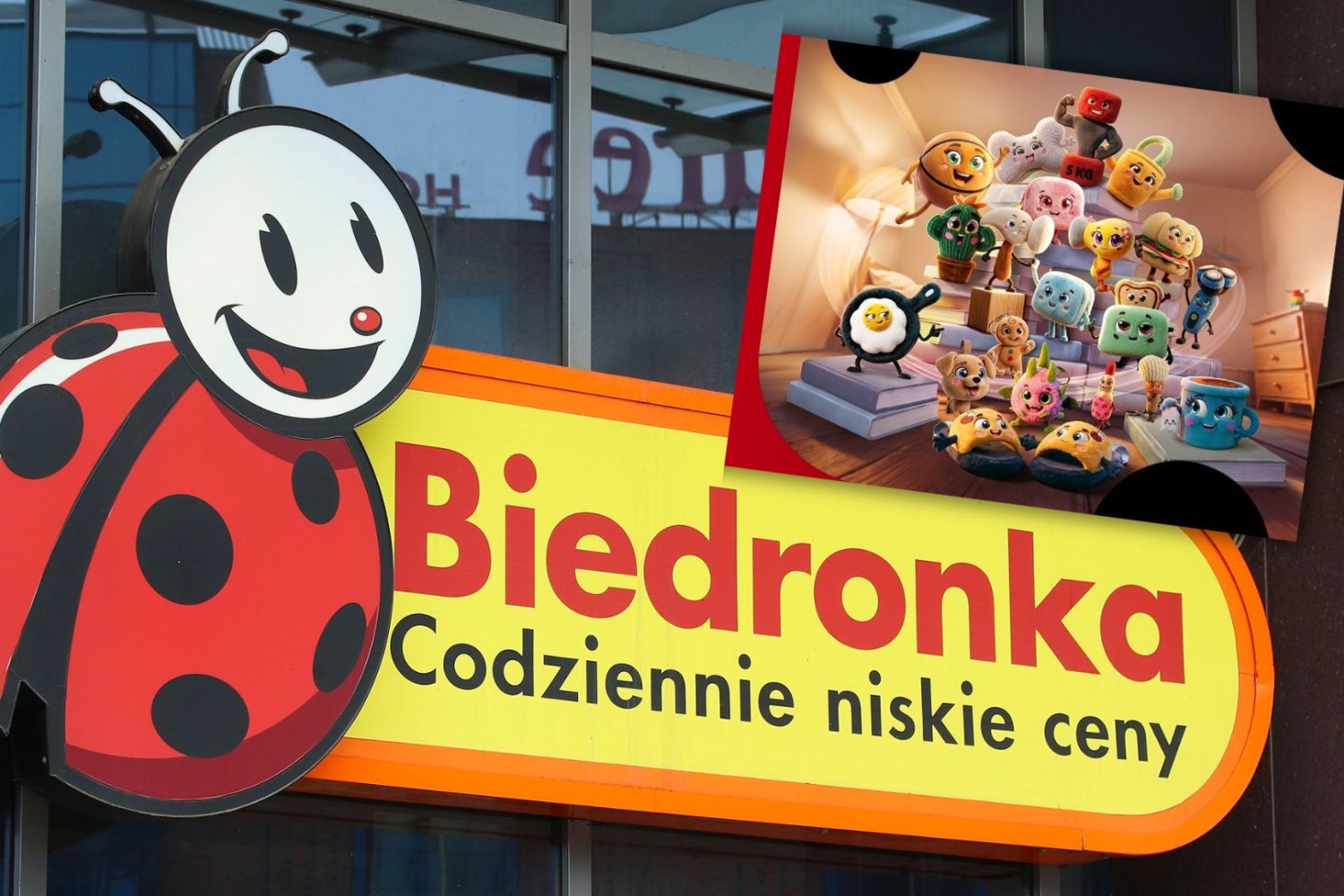 Logo sklepu Biedronka, gang zaradniaków.