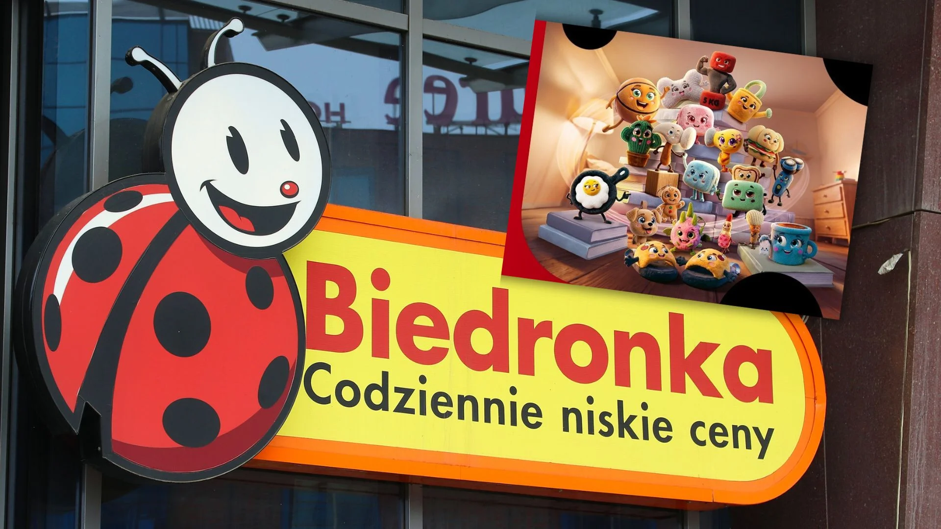 Logo sklepu Biedronka, gang zaradniaków.