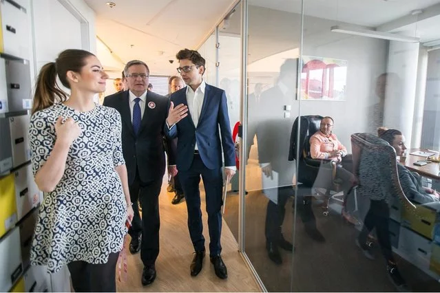 Bronisław Komorowski na spotkaniu z Dariuszem Żukiem, założycielem Akademickich Inkubatorów Przedsiębiorczości